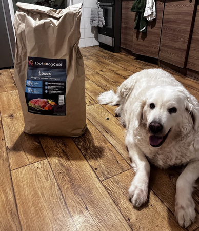 Zestaw karma Look4dog CARE 12 kg + duża szczotka
