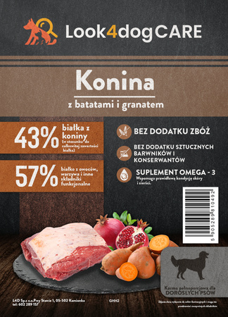 Zestaw karma sucha Look4dog CARE Konina 2x6kg