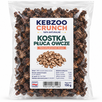 Przysmak dla psa: kostka treningowa z płuc owczych 150 g