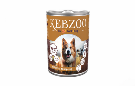 Karma mokra KEBZOO wołowina cielęcina dynia nasiona konopne kryl 400g