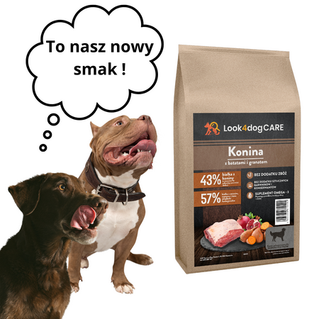 Karma Look4dog CARE konina bataty dorosłe psy 6 kg